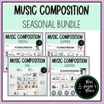 Preview of 4 Seasons Music Rhythm Composition Bundle