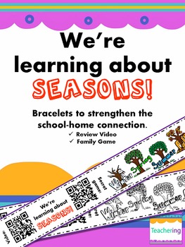 Preview of 4 Seasons Homework {Bracelets with QR Codes}