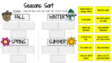 4 Seasons Sort - Google Slides Sorting Activity