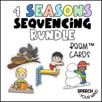 Preview of Sequencing Boom Cards™ BUNDLE | Sequences Bundle Spring Summer Winter Fall