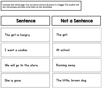 sentence building literacy centers education special