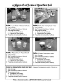 4 Signs of a Chemical Reaction lab with photos