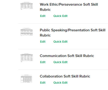 Preview of 4 Soft Skill Rubrics Bundle