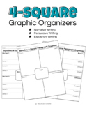 4-Square Paragraph Writing-Graphic Organizer-Narrative, Ex