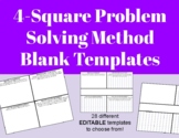 4-Square Problem Solving Method Templates (PDF)