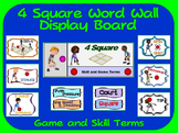 4 Square Word Wall Display: Skill, Graphics & Game Terms