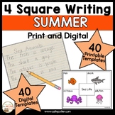 Summer Writing Prompts Kindergarten 1st Grade 4 Square Wri