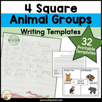 Four Square Writing Freebie!  Four square writing, First grade writing,  Second grade writing