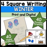 4 Square Writing Prompts for Kindergarten & First Grade | WINTER