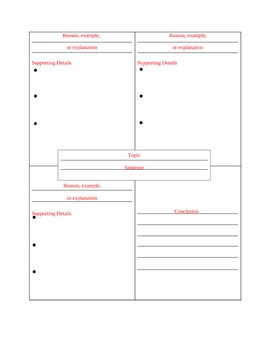 4 Square Writing Template