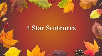 Preview of 4 Star Sentences for Fall