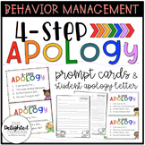 4-Step Apology Prompt Cards & Student Apology Letter