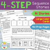 Four Step Sequence Stories, Retell, and Wh-Questions Visua