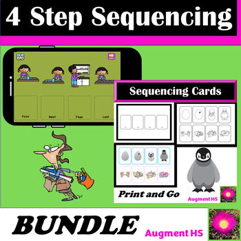 Preview of 4 Step Sequencing Pictures Digital and Printable Set