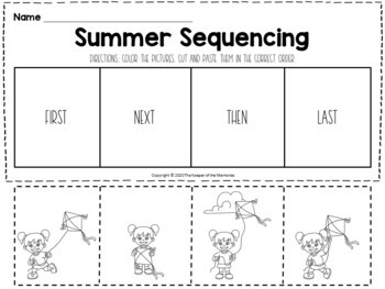 4 step sequencing seasons printable worksheets by the keeper of the memories