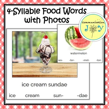 Food-Themed Syllable Puzzle