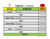 5 TABATA-STYLE Templates for Students to Fill Out - Assess