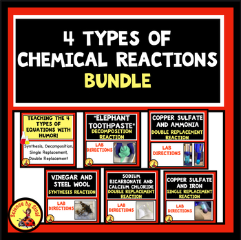 Preview of 4 TYPES OF CHEMICAL REACTIONS Bundle of Lab Activities Synthesis, Decomposition