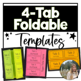 4 Tab Editable Foldable Template for Interactive Notebooks
