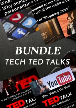 Preview of 4 Tech TED Talks- Bundled & 50% OFF - AI, Echo Chambers, Socials and Screen Time