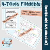 4-Topic Foldable - EDITABLE - Interactive Notebook