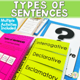 4 Types of Sentences | Anchor Charts | Grammar Review | En