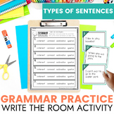 4 Types of Sentences Grammar Practice and Write the Room Activity