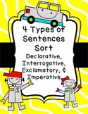 4 Types of Sentences Sort - Declarative, Interrogative, Im