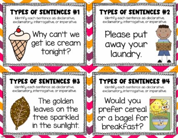 4 types of sentences examples
