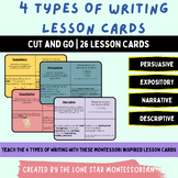 4 Types of Writing Lesson Cards