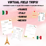 4 Virtual Trips Italy, Hawaii, Mexico, and France! (Great 