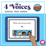 Music Class Boom Cards - 4 Voices Game - CALL version, whi