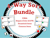 4-Way Sort Bundle * Shapes *2-Feature Shapes * Household I