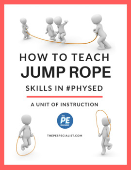Preview of 4 Week Jump Rope Unit - Lesson Plans, Station Signs, Worksheets and More!