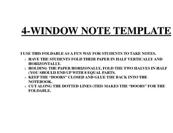 Preview of 4-Window Note Template