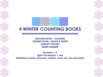 Preview of 4 Winter Counting Books (1-5)