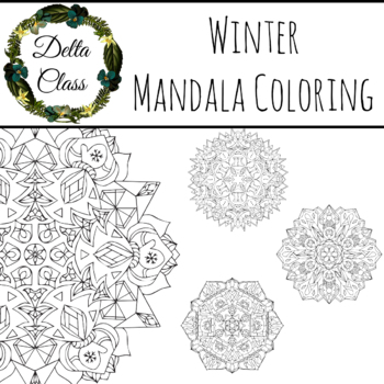 winter coloring pages mandala
