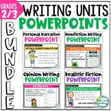 4 Writing Units Bundle of PowerPoint Presentations Lessons