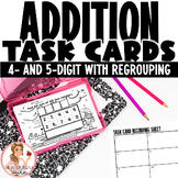 4- and 5-Digit Addition with Regrouping Printable Task Car