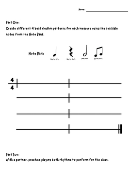 Preview of 4 beat rhythm practice