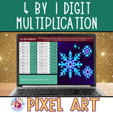 4 by 1 Digit Multiplication Christmas 4th Grade Math Winte