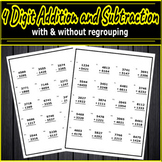 4-digit addition and subtraction with & without regrouping
