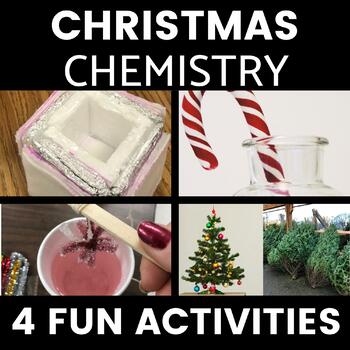 Preview of 4 holiday Winter science activities with candy canes & save the snowman STEM