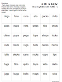 4 in a Row Word Game: Syllable types, Wilson, Fundations, 