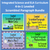 4-in-1 Leveled Scrambled Paragraph Bundle: Integrated Scie
