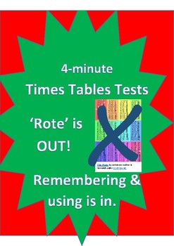 Preview of 4 minute times tables tests - done differently - take a look!