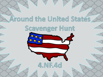 Preview of 4.nf.4d scavenger hunt (word problems)