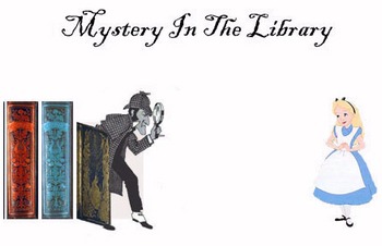 Preview of Mystery In The Library 4 play versions for 10 to 30 for use by different classes