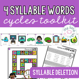 4 syllable words cycles for phonology therapy activity - W