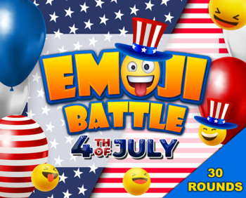 Preview of 4 th of July Emoji fun game Independence Day patriotic emoji game